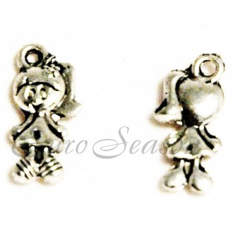 Подвеска мет.№064 10х18мм цв.Silver (цена за 1шт)